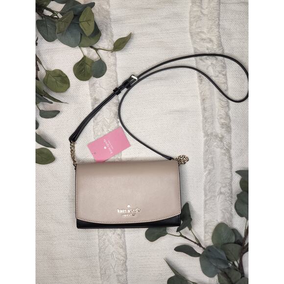 Kate Spade Small Flap Crossbody in Warm Beige Multi - Picture 1 of 10